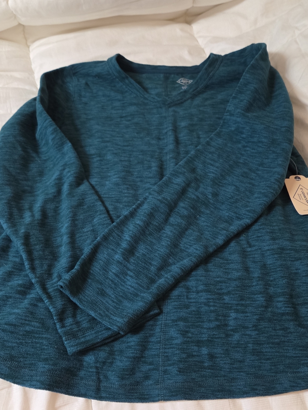 Teal V Neck Top